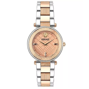 Versace Women’s Quartz Swiss Made Two-tone Stainless Steel Rose Gold Dial 35mm Watch VE8B00424