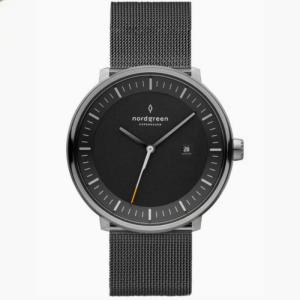 Nordgreen Unisex Quartz Grey Stainless Steel Black Dial 36mm Watch PH36GMMEGUBL