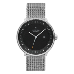 Nordgreen Men’s Quartz Silver Stainless Steel Black Dial 40mm Watch PH40SIMESIBL