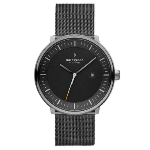 Nordgreen Men’s Quartz Grey Stainless Steel Black Dial 40mm Watch PH40GMMEGUBL
