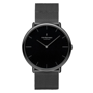 Nordgreen Unisex Quartz Gun Metal Stainless Steel Black Dial 36mm Watch NR36GMMEGUBL