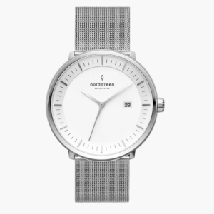 Nordgreen Unisex Quartz Silver Stainless Steel White Dial 40mm Watch PH40SIMESIXX