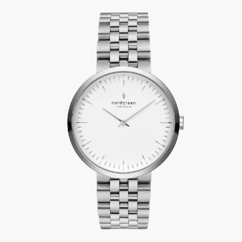 Nordgreen Women’s Quartz Silver Stainless Steel White Dial 32mm Watch IN32SI5LSIXX