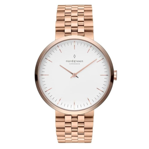 Nordgreen Women’s Quartz Rose Gold Stainless Steel White Dial 32mm Watch IN32RG5LROXX