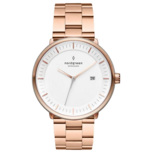 Nordgreen Women’s Quartz Rose Gold Stainless Steel White Dial 36mm Watch PH36RG3LROXX