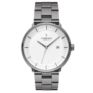 Nordgreen Men’s Quartz Grey Stainless Steel White Dial 40mm Watch PH40GM3LGUXX