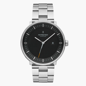Nordgreen Unisex Quartz Silver Stainless Steel Black Dial 36mm Watch PH36SI3LSIBLCH