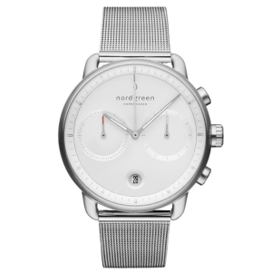 Nordgreen Men’s Quartz Silver Stainless Steel White Dial 42mm Watch PI42SIMESIXX
