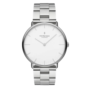 Nordgreen Unisex Quartz Silver Stainless Steel White Dial 36mm Watch NR36SI3LSIXX