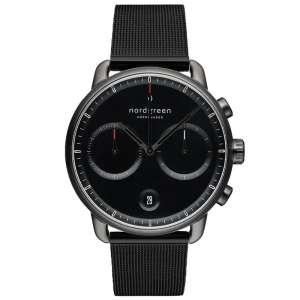Nordgreen Men’s Chronograph Quartz Black Stainless Steel Black Dial 42mm Watch PI42GMMEBLBL
