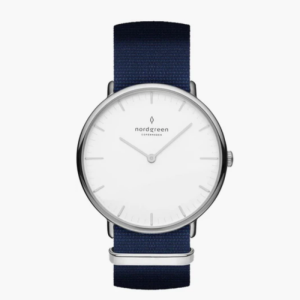 Nordgreen Unisex Quartz Blue Nylon Strap White Dial 40mm Watch NR40SINYNAXX