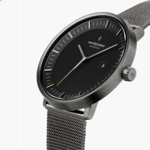 Nordgreen Unisex Quartz Grey Stainless Steel Black Dial 36mm Watch PH36GMMEGUBL