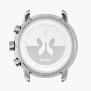 Nordgreen Men’s Chronograph Quartz Black Leather Strap White Dial 42mm Watch PI42SILEBLXX