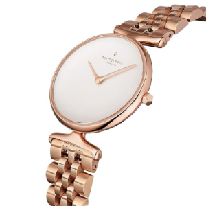 Nordgreen Women’s Quartz Rose Gold Stainless Steel Beige Dial 32mm Watch UN32RG5LROXX