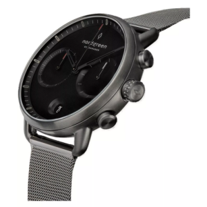 Nordgreen Men’s Quartz Silver Stainless Steel Black Dial 42mm Watch PI42GMMEGUBL