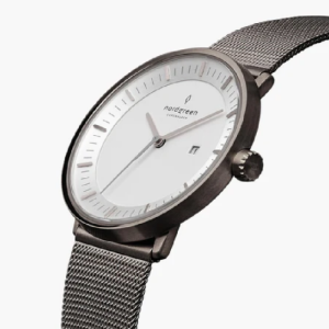 Nordgreen Unisex Quartz Grey Stainless Steel White Dial 36mm Watch PH36GMMEGUXX