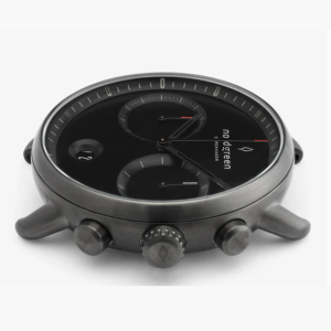 Nordgreen Men’s Chronograph Quartz Black Leather Strap Black Dial 42mm Watch PI42GMLEBCBL