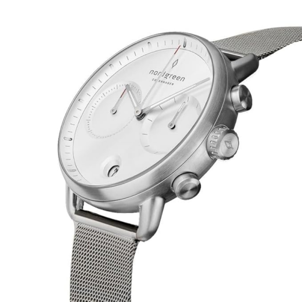Nordgreen Men’s Quartz Silver Stainless Steel White Dial 42mm Watch PI42SIMESIXX