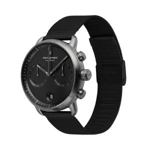 Nordgreen Men’s Chronograph Quartz Black Stainless Steel Black Dial 42mm Watch PI42GMMEBLBL