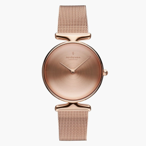 Nordgreen Women’s Quartz Rose Gold Stainless Steel Rose Gold Dial 28mm Watch UN28RGMEROBM