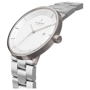 Nordgreen Unisex Quartz Silver Stainless Steel White Dial 36mm Watch PH36SI3LSIXX