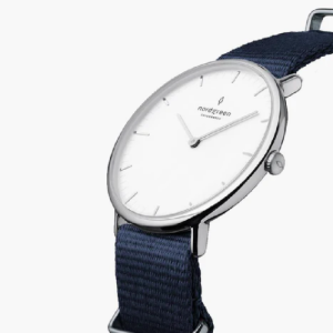 Nordgreen Unisex Quartz Blue Nylon Strap White Dial 40mm Watch NR40SINYNAXX