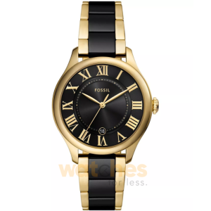 Fossil Women’s Quartz Two-Tone Ceramic Chain Black Dial 38mm Watch CE1132 (Without Tag)