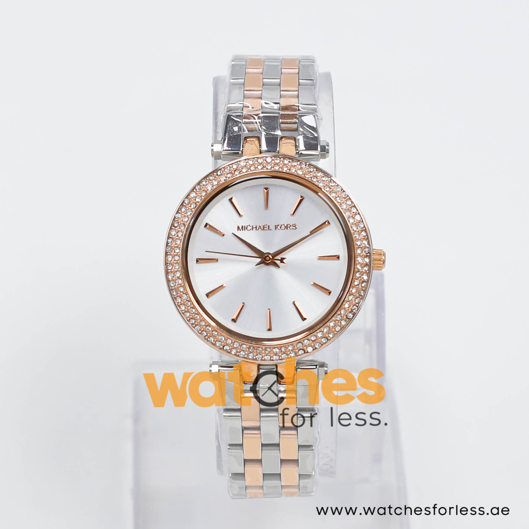 Michael Kors Women’s Quartz Two-Tone Stainless Steel Silver Dial 34mm Watch MK3203-C (Shelf Leftover)