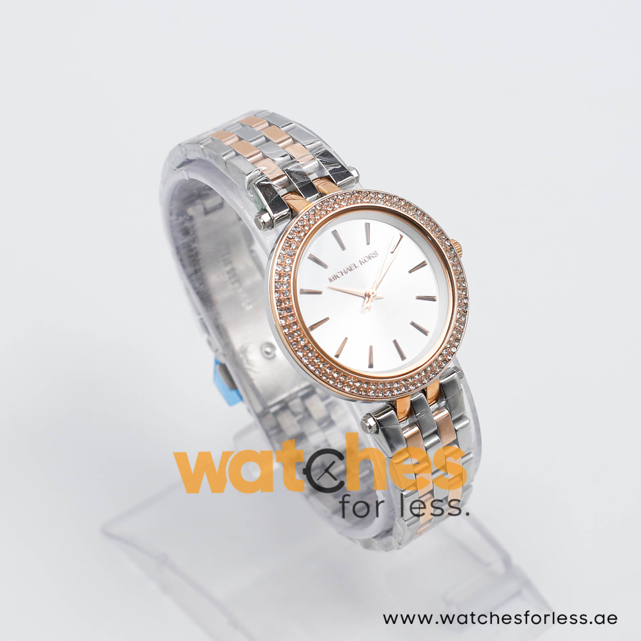 Michael Kors Women’s Quartz Two-Tone Stainless Steel Silver Dial 34mm Watch MK3203-C (Shelf Leftover)