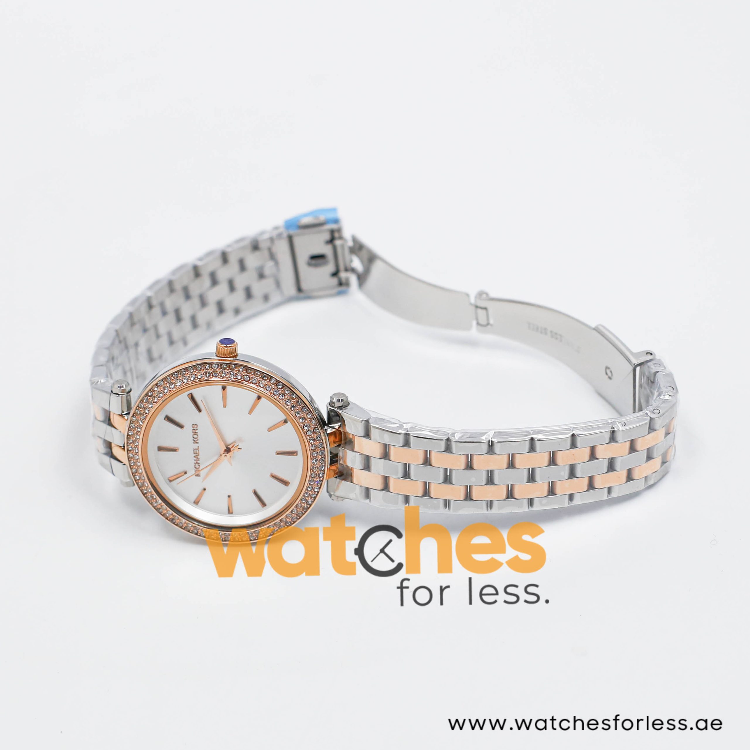 Michael Kors Women’s Quartz Two-Tone Stainless Steel Silver Dial 34mm Watch MK3203-C (Shelf Leftover)