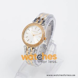 Michael Kors Women’s Quartz Two-Tone Stainless Steel Silver Dial 34mm Watch MK3215-C (Shelf Leftover)