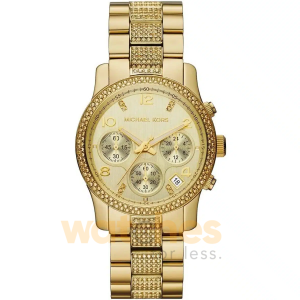 Michael Kors Women’s Chronograph Quartz Gold Stainless Steel Gold Dial 38mm Watch MK5826