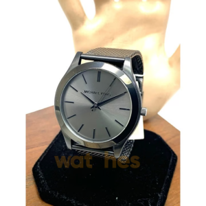 Michael Kors Men’s Quartz Black Stainless Steel Silver Dial 44mm Watch MK9138 (Without Tag)