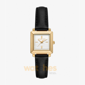 Michael Kors Women’s Quartz Black Leather Strap White Dial 24mm Watch MKO1193 (Without Tag)