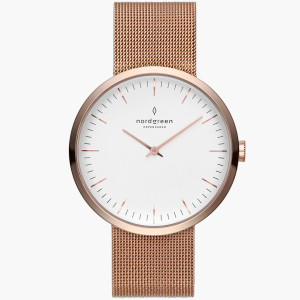 Nordgreen Women’s Quartz Rose Gold Stainless Steel White Dial 36mm Watch IN32RGMEROXX