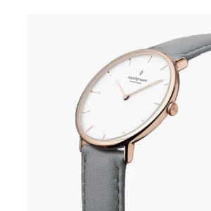 Nordgreen Women’s Quartz Grey Leather Strap White Dial 32mm Watch NR32RGLEGRXX