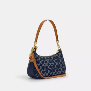 Alternative view of Coach Teri Signature Denim Shoulder Bag (Size: L24.1cm, H315.2cm, W7.6cm) CAF82