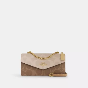 Coach Klare Envelope Crossbody Bag In Blocked Signature Canvas (Size: L26cm, H13.3cm, W7.6cm) CBI99