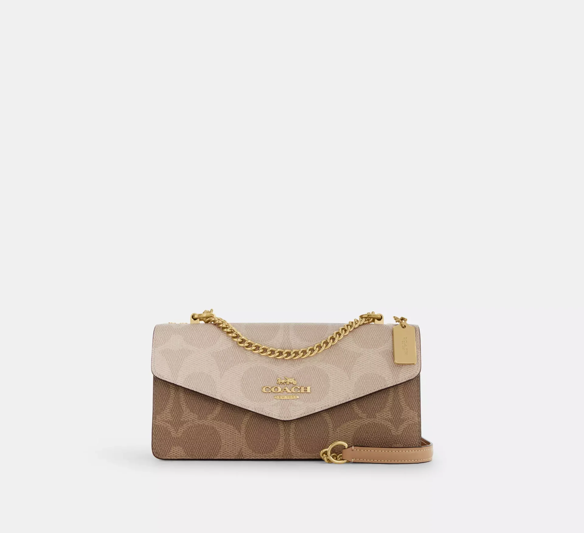 Coach Klare Envelope Crossbody Bag In Blocked Signature Canvas (Size: L26cm, H13.3cm, W7.6cm) CBI99