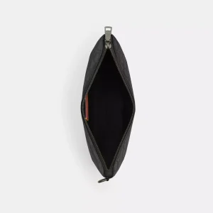 Alternative view of Coach Men's Pouch in Signature Canvas Black (Size: L27.3cm, H17.8cm, W7.6cm) CCF32-1