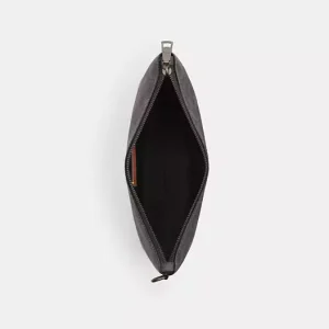 Alternative view of Coach Men's Pouch in Signature Canvas Grey (Size: L27.3cm, H17.8cm, W7.6cm) CCF32