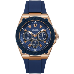 Guess Men’s Quartz Blue Silicone Strap Blue Dial 45mm Watch GW1049G2