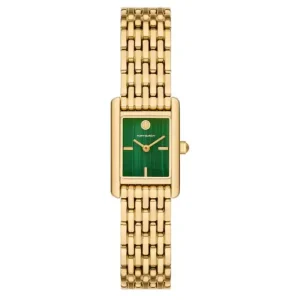 Tory Burch Women’s Quartz Gold Stainless Steel Green Dial 28mm Watch TBW1085