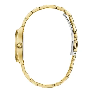 Guess Women’s Quartz Gold Stainless Steel Light Green Dial 30mm Watch GW0841L5