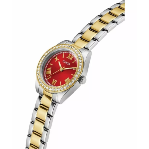 Guess Women’s Quartz Two-Tone Stainless Steel Red Dial 30mm Watch GW0841L8