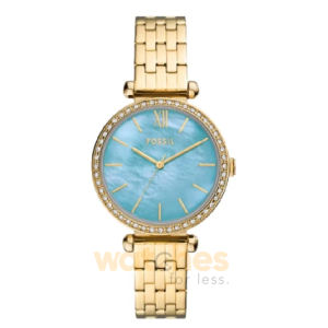 Fossil Women’s Quartz Gold Stainless Steel Sky Blue Mother Of Pearl Dial 33mm Watch BQ5029 (Without Tag)
