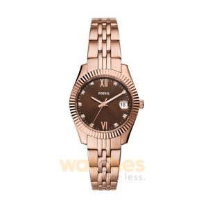 Fossil Women’s Quartz Rose Gold Stainless Steel Brown Dial 32mm Watch ES5324 Shelf Leftover)