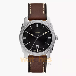 Fossil Men’s Quartz Brown Leather Strap Black Dial 42mm Watch FS6081 (Without Tag)