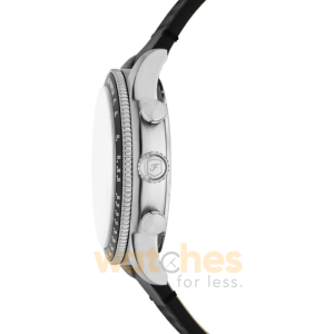 Alternative view of Fossil Men’s Chronograph Quartz Black Leather Strap Red Dial 42mm Watch FS6086 (Without Tag)