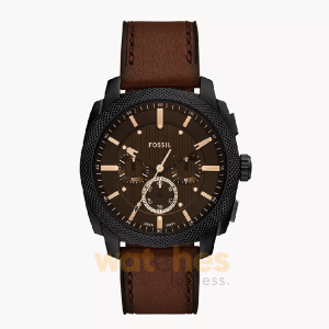 Fossil Men’s Chronograph Quartz Brown Leather Strap Brown Dial 44mm Watch FS6101 (Shelf Leftover)